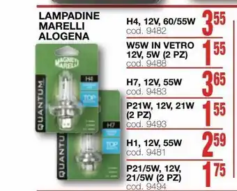 Mondo Brico Lampadine marelli alogena - h4, 12v, 60/55e offerta