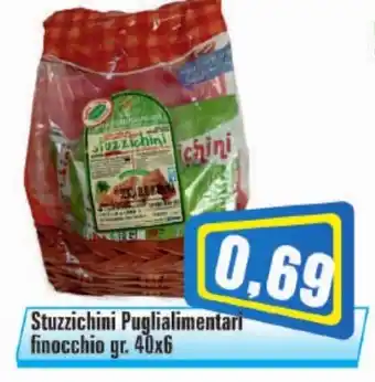 Punto Vigas Stuzzichini Puglialimentari finocchio 40 gr. x 6 offerta