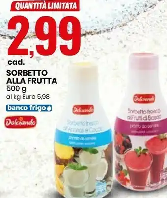 Eurospin Dolciando Sorbetto Alla Frutta offerta