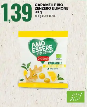 Eurospin Amo Essere Biologico Caramelle Bio Zenzero E Limone 90 g offerta