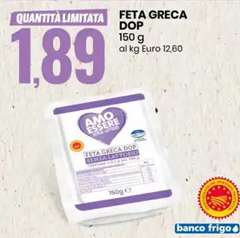 Eurospin Amo Essere Senza Lattosio Feta Greca Dop 150 g offerta