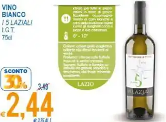 MD Discount Vino Bianco l 5 Laziali I.G.T 75 cl offerta
