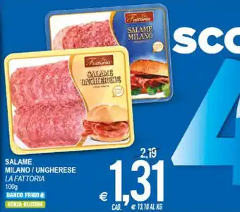 MD Discount La Fattoria Salame Milano / Ungherese 100 g offerta