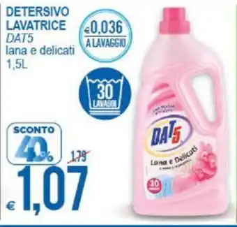 MD Discount Dat5 Detersivo Lavatrice Lana E Delicati 1.5 l offerta