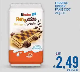 MD Discount Kinder Ferrero Pan E Cioc 290 g T 10 offerta