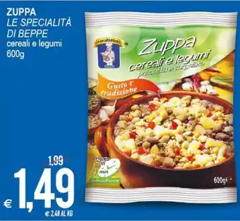 MD Discount Le Specialità Di Beppe Zuppa Cereali E Legumi 600 g offerta