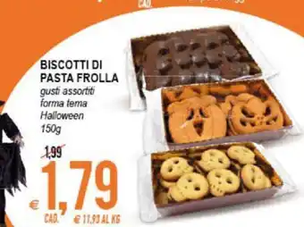 MD Discount Biscotti Di Pasta Frolla Gusti Assortiti forma tema Halloween 150 g offerta