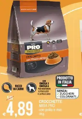 MD Discount Miba Pro Crocchette Con Pollo E Riso 3 kg offerta