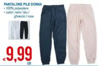 MD Discount Pantalone Pile Donna offerta
