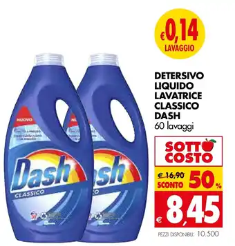 Tigros Dash Detersivo Liquido Lavatrice Classico 60 Lavaggi offerta