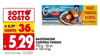 Tigros Capitan Findus Bastoncini 750 g - 30 pz offerta