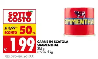 Tigros Simmenthal Carne In Scatola 215 g offerta
