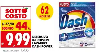Tigros Dash Power Detersivo In Polvere 62 Misurini offerta