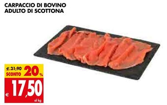 Tigros Carpaccio di Bovino Adulto di Scottona offerta