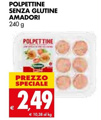 Tigros Amadori Polpettine Senza Glutine 240 g offerta