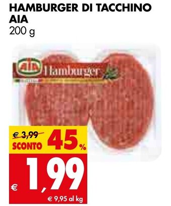Tigros AIA Hamburger di Tacchino 200 g offerta