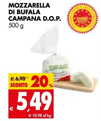 Tigros Mozzarella di Bufala Campana D.O.P 500 g offerta