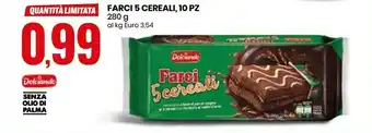 Eurospin Dolciando Farci 5 Cereali 10 Pz Senza Olio Di Palma offerta