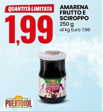 Eurospin Puertosol Amarena Frutto E Sciroppo offerta