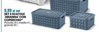 Set 3 Scatole Ariana Con Coperchio
