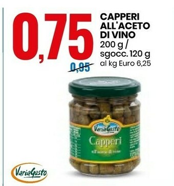 Eurospin VariaGusto Capperi All'Aceto Di Vino offerta