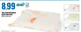 Eurospin Tecno Acqua Telo In Spugna 90 X 150 Cm offerta