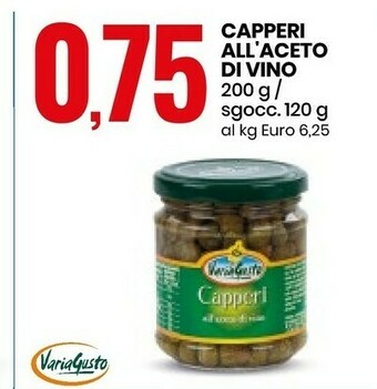Eurospin Variagusto Capperi All'Aceto Di Vino offerta