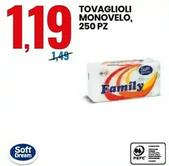 Eurospin Tovaglioli Monovelo offerta