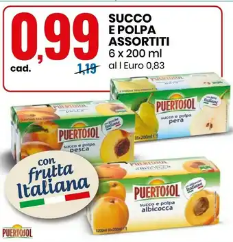 Eurospin Puertosol Succo E Polpa Albicocca offerta