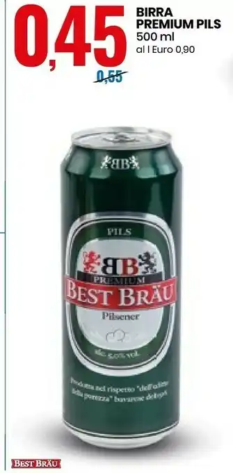 Eurospin Best Brau Birra Premium Pils 500 G offerta