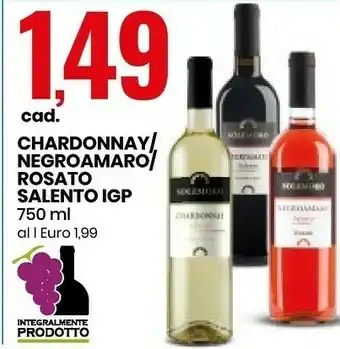 Eurospin Solemoro Chardonnay/ Negroamaro/ Rosato Salento IGP offerta