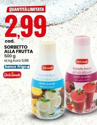 Eurospin Dolciando Sorbetto Alla Frutta offerta