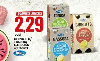 Eurospin Blues Chinotto/ Tonica/ Gassosa offerta