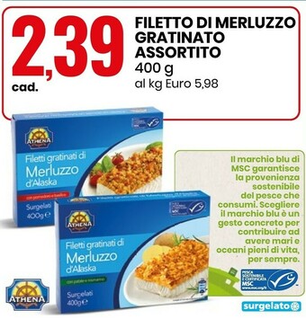 Eurospin Filetto Di Merluzzo Gratinato offerta