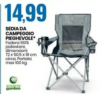 Curo Garden Sedia Da Campeggio Pieghevole