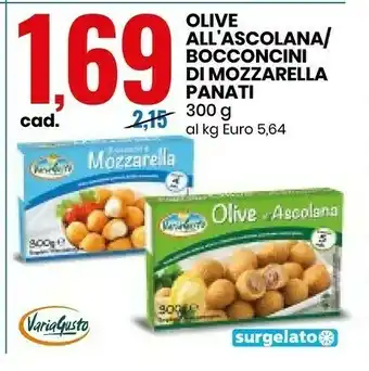 Eurospin VariaGusto Olive All'Ascolana/ Bocconcini Di Mozzarella Panati offerta