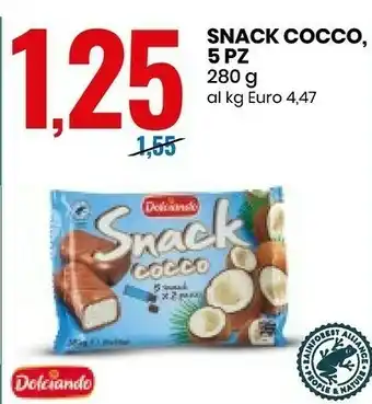 Eurospin Dolciando Snack Cocco offerta