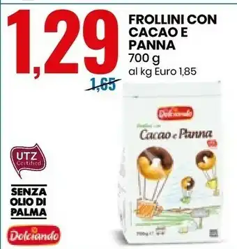 Dolciando Frollini Con Cacao E Panna Senza Olio Di Palma