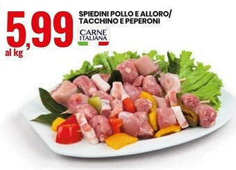 Eurospin Spiedini Pollo E Alloro / Tacchino E Peperoni offerta