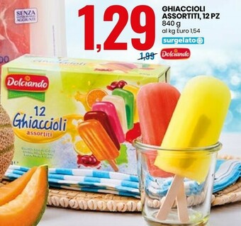 Dolciando 12 Ghiaccioli Ai Gusti Assortiti 840 ml