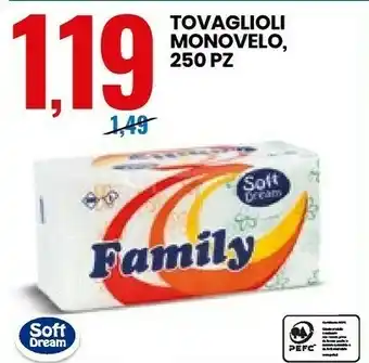 Eurospin Soft Drink Tovaglioli Monovelo offerta