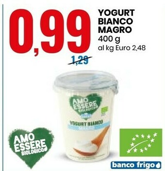 Eurospin Amo Essere Yogurt Bianco Magro offerta