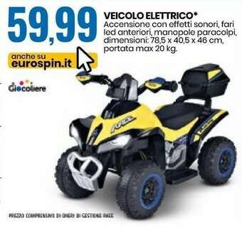 Eurospin Veicolo Elettrico offerta