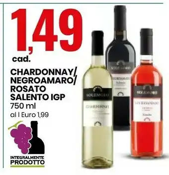 Eurospin Chardonnay/ Negroamaro/ Rosato Salento Igp offerta