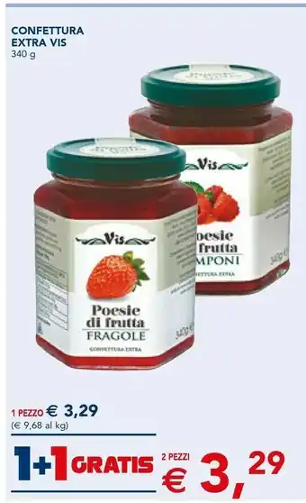 Esselunga Vis - Poesie Di Frutta Lamponi Confettura Extra 340 G(ml) offerta