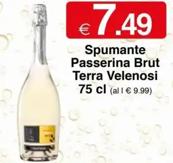 Spumante Passerina Brut Terra Velenosi 75 cl