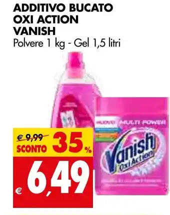 Tigros Vanish Additivo Bucato Oxi Action Polvere 1 kg - Gel 1.5 Litri offerta