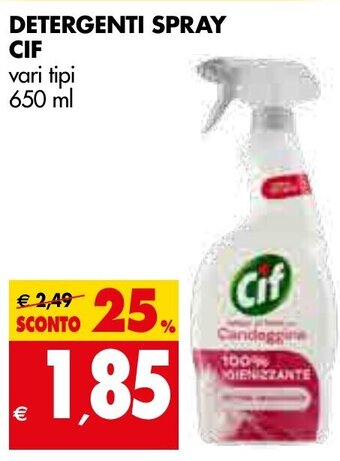 Tigros CIF Detergenti Spray 650 ml offerta