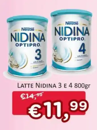 Ideal Bimbo Nestlé Latte Nidina 3 e 4 800 gr offerta