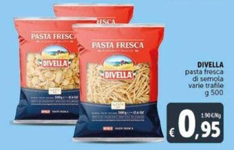 Deco Supermercati Divella pasta fresca di semola varie trafile g 500 offerta